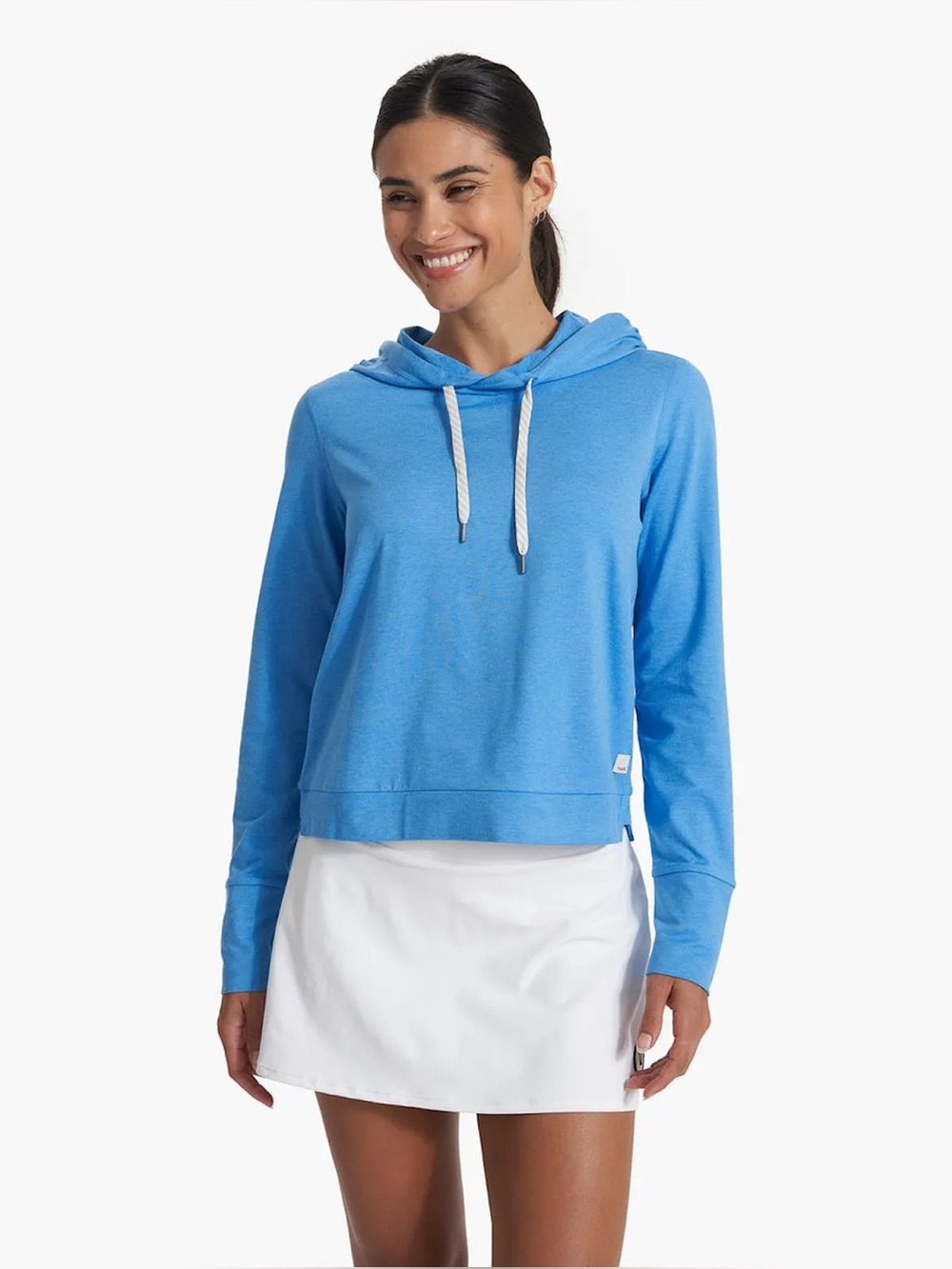 Vuori | Women’s Halo Essential Hoodie | Medium | Baltic Blue Heather